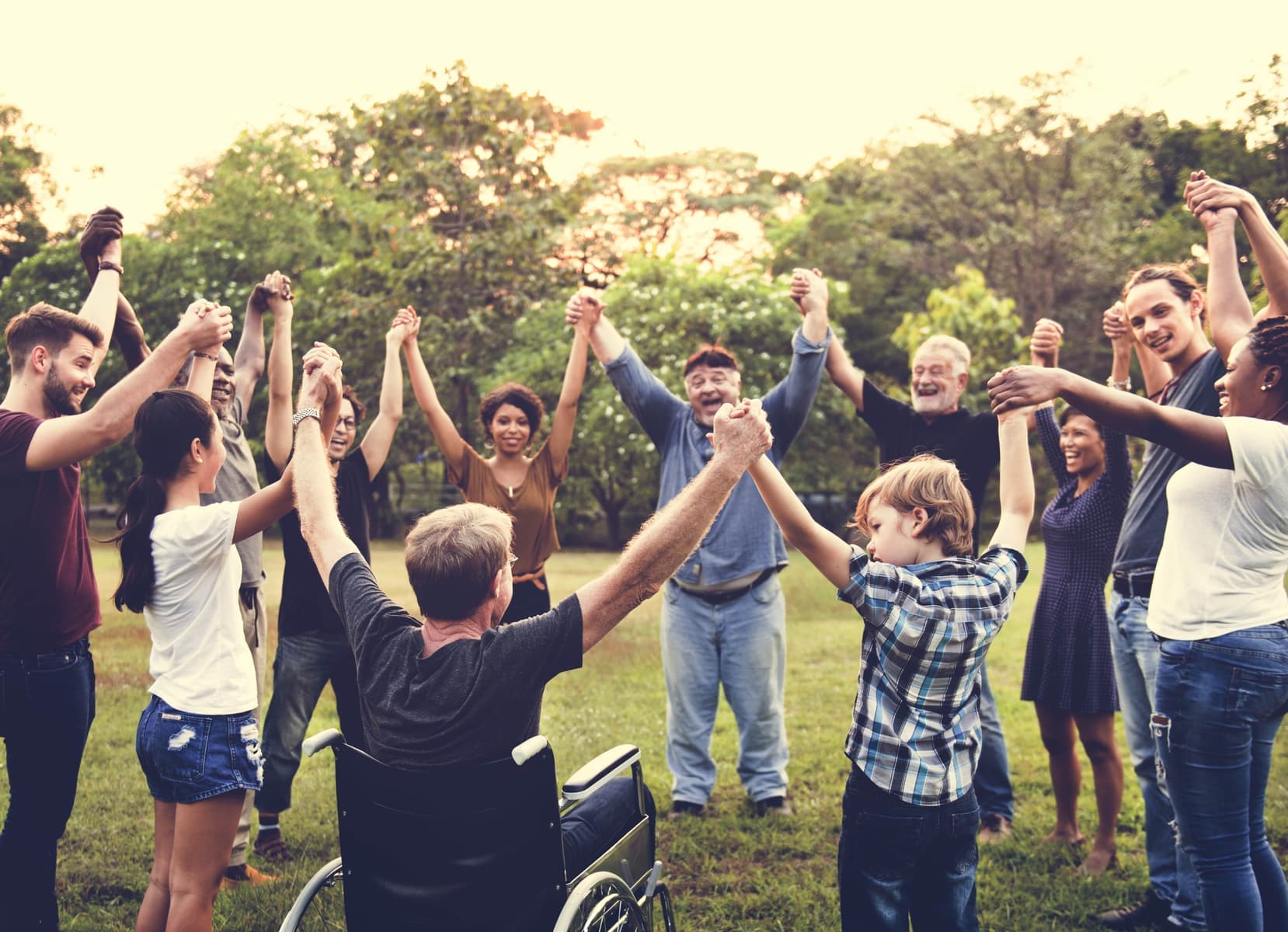 A support worker and the person they support sharing a positive moment